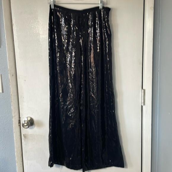 Neimen Marcus sequin wide leg pants - Picture 1 of 8